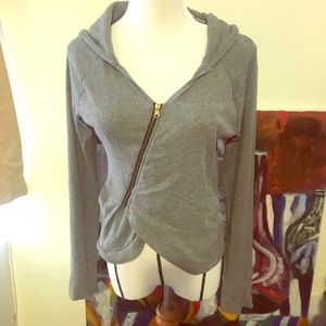 Asymmetrical zipper hoodie